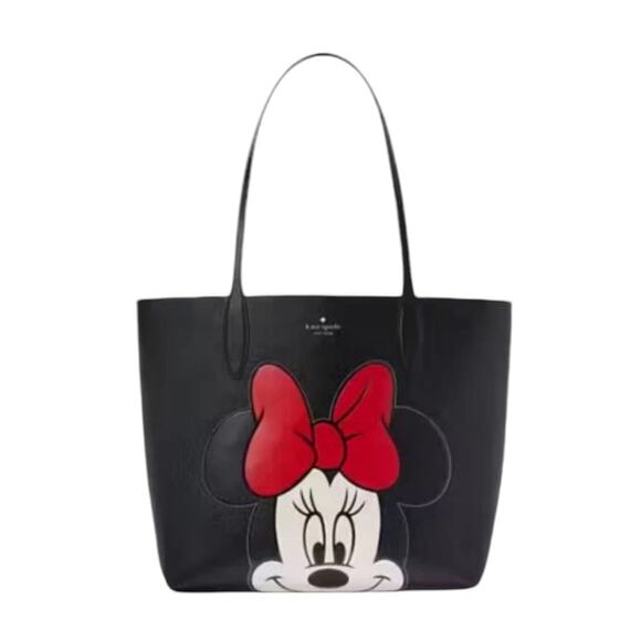 Kate Spade Disney Minnie Mouse Tote Bag Black Reversible - Picture 1 of 14